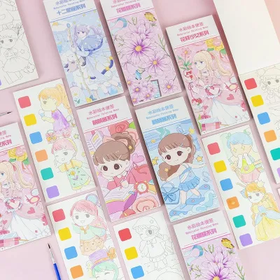 Portable Watercolor Painting Book with Brush (1 pc)